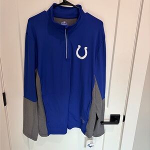 NFL Indianapolis Colts Blue and Gray Team Apparel Pullover